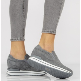 Deportivas de piel Filippo DP1512 / 21 Gr gris 2