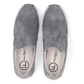 Deportivas de piel Filippo DP1512 / 21 Gr gris 5