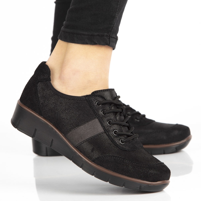 Zapatos de cuero Filippo DP028/21 Bk negro 1