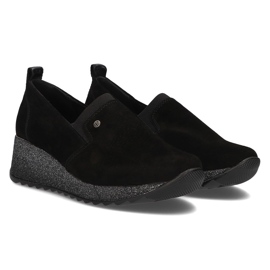 Zapatillas de cuero Filippo DP1500 / 21 Bk negro 3