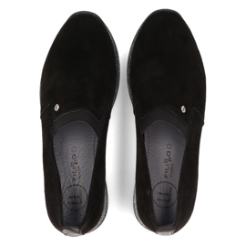 Zapatillas de cuero Filippo DP1500 / 21 Bk negro 5