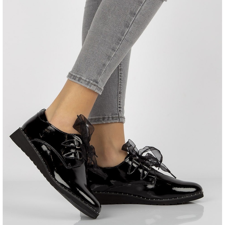 Zapatos de piel Filippo DP947/21 Bk lacado negro 1