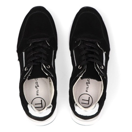 Zapatillas de cuero Filippo DP2003 / 21 Bk negro 4