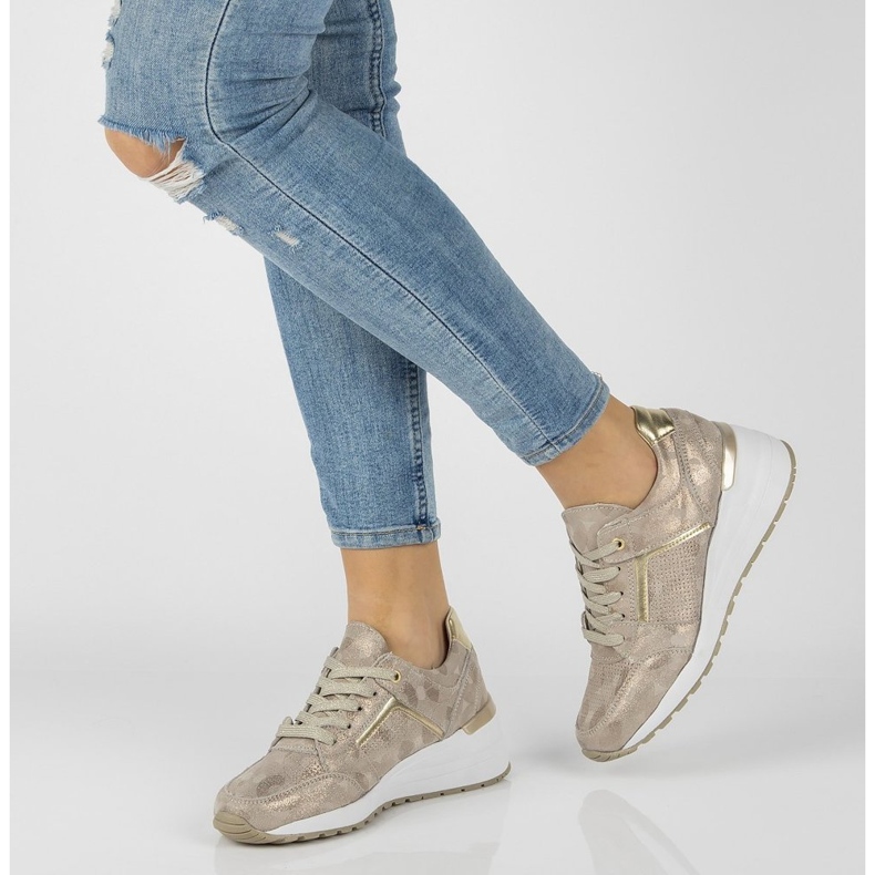 Zapatillas de cuero Filippo DP2003 / 21 Go oro dorado 2