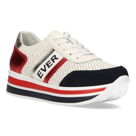 Zapatillas de cuero Filippo DP1414 / 21 Wh blanco rojo azul marino 1