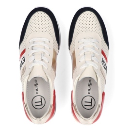Zapatillas de cuero Filippo DP1414 / 21 Wh blanco rojo azul marino 5
