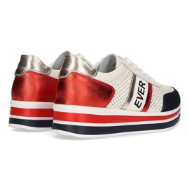 Zapatillas de cuero Filippo DP1414 / 21 Wh blanco rojo azul marino 6