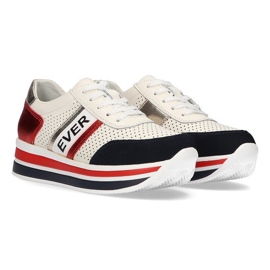 Zapatillas de cuero Filippo DP1414 / 21 Wh blanco rojo azul marino 7