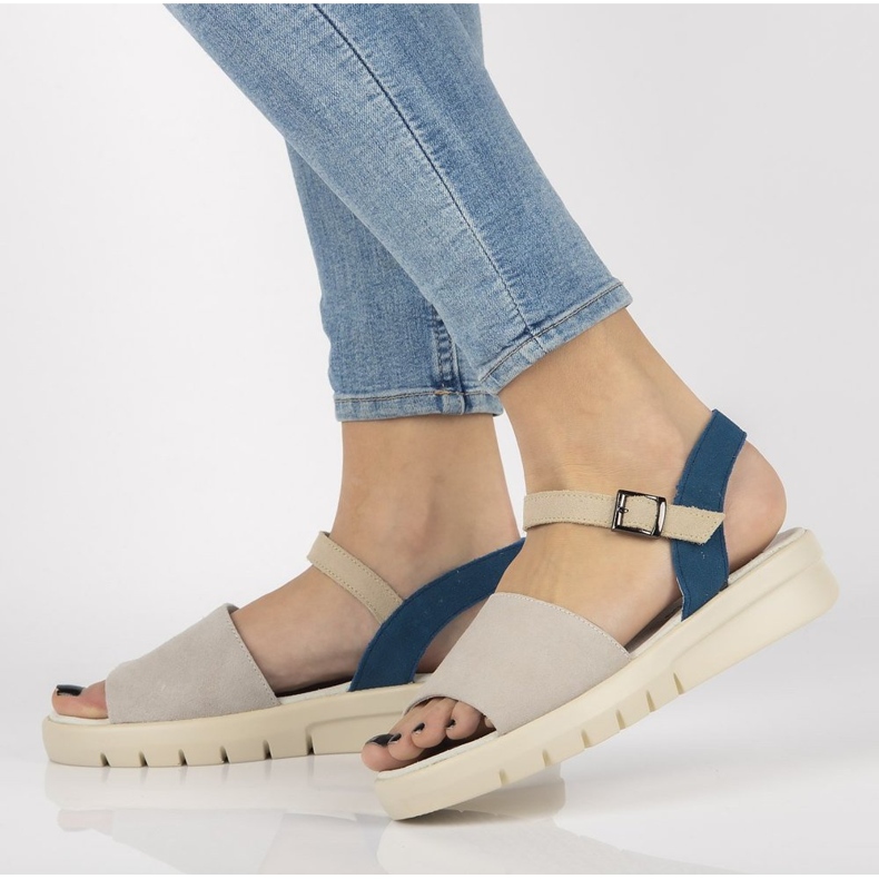 Sandalias de piel Filippo DS2021/21 Gr gris 1