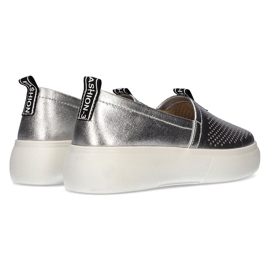 Slip-ons de piel Filippo DP2027/21 Si plata 5