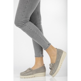 Mocasines de piel Filippo DP2030/21 Gr gris 3