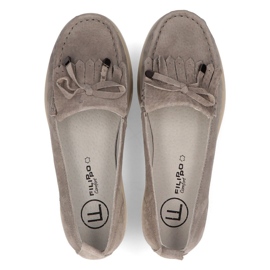 Mocasines de piel Filippo DP2030/21 Gr gris 5