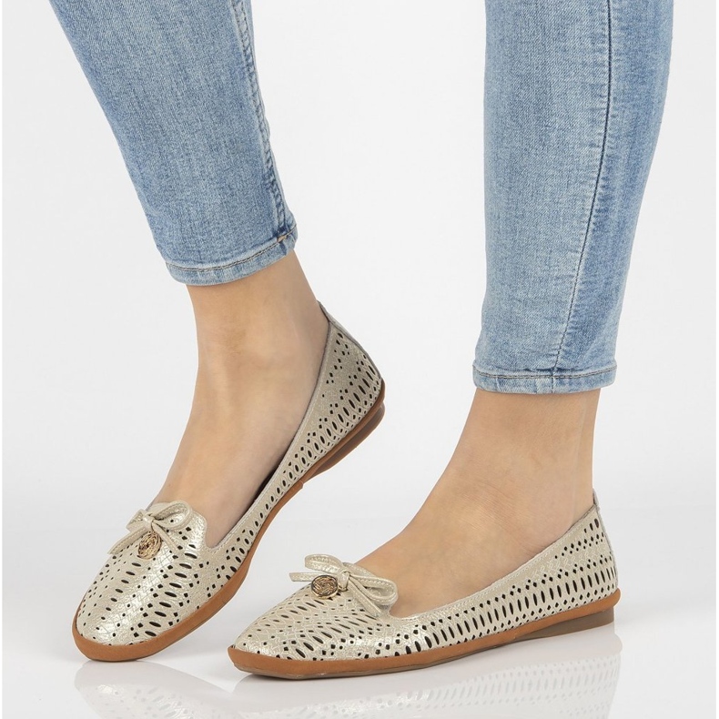 Señores calados de cuero Filippo DP2034/21 Go golden dorado 2 Señores calados de cuero Filippo DP2034/21 Go golden dorado 2