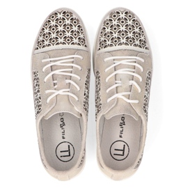 Zapatos de piel FILIPPO DP2026/21 Go golden dorado 4