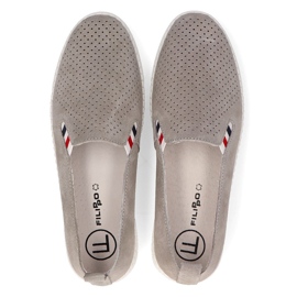 Zapatos de piel FILIPPO DP1272/21 Gr gris 6