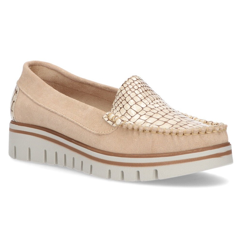 Mocasines de piel Filippo 10118 beige 1