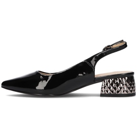 Bombas tacones altos FILIPPO DP2095 / 21 Bk L lacado negro 4