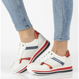 Zapatillas de cuero Filippo DP2004 / 21 Wh blanco 2