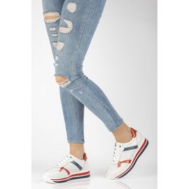 Zapatillas de cuero Filippo DP2004 / 21 Wh blanco 3