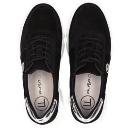Zapatillas de cuero Filippo DP2138 / 21 Bk negro 5