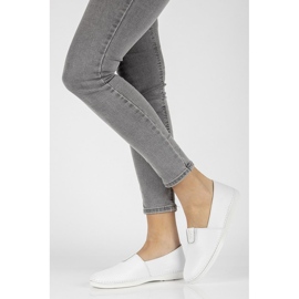 Zapatos sin cordones de cuero Filippo DP2134 / 21 Wh blanco 3