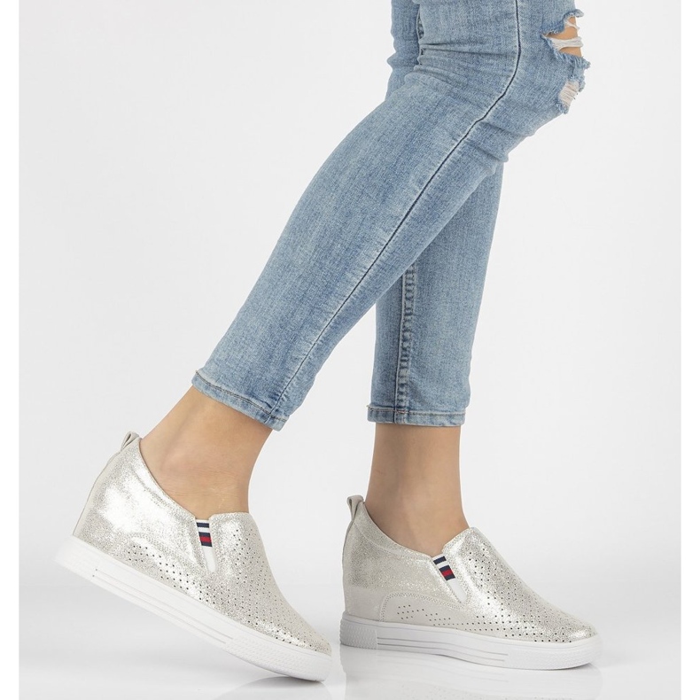 Zapatos de piel Filippo DP1356/21 Si plata 1