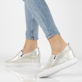 Zapatos de piel Filippo DP1356/21 Si plata 2
