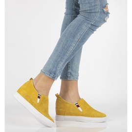 Zapatos de cuero Filippo DP1356/21 Yl amarillo 2