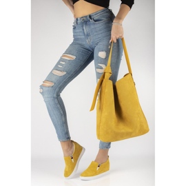 Zapatos de cuero Filippo DP1356/21 Yl amarillo 4