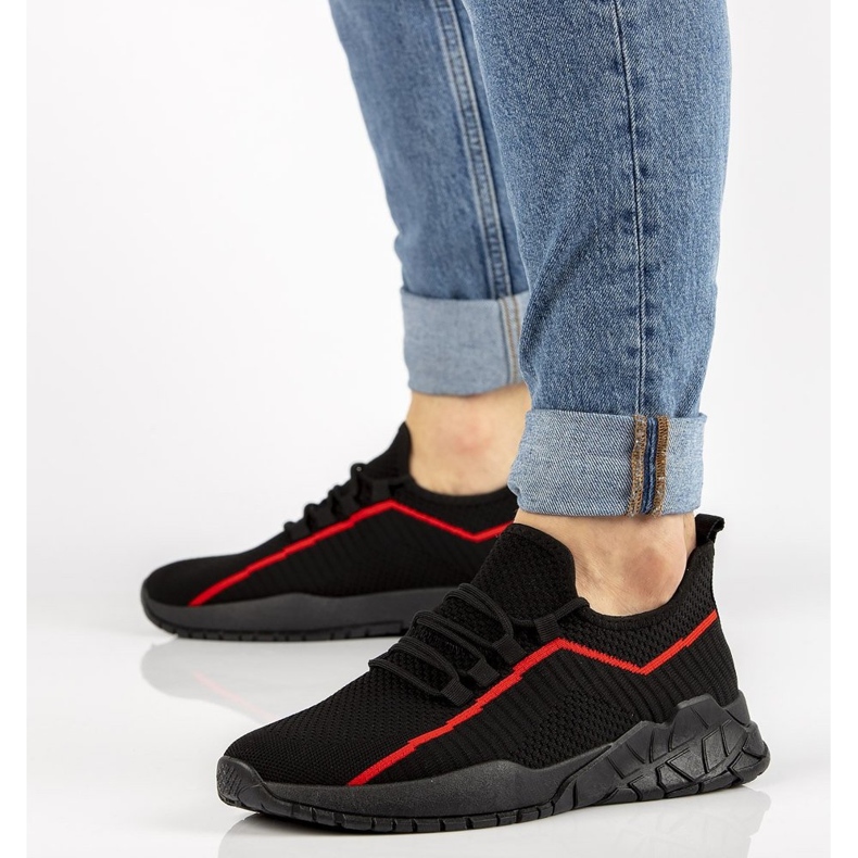 Zapatillas de hombre Filippo MTN2291 / 21 Bk Rd negro rojo 1