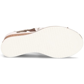 Sandalias con cuña Filippo DS2074/21 Wh blanco 4