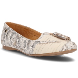Bailarinas de piel Filippo 04016 beige dorado 1