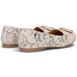 Bailarinas de piel Filippo 04016 beige dorado 3