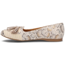 Bailarinas de piel Filippo 04016 beige dorado 5