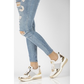 Deportivas de piel Filippo 062 oro blanco dorado 2
