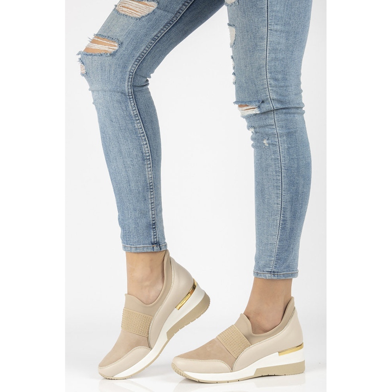 Deportivas de piel Filippo 089 beige 1