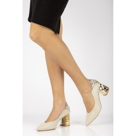 Zapatos de tacón alto Filippo 05042 beige 1