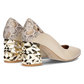 Zapatos de tacón alto Filippo 05042 beige 6