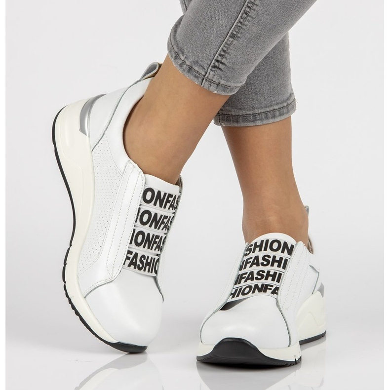 Zapatillas de cuero Filippo DP2053 / 21 Wh blanco 1 Zapatillas de cuero Filippo DP2053 / 21 Wh blanco 1