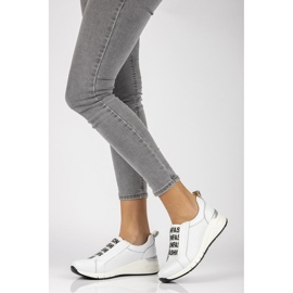 Zapatillas de cuero Filippo DP2053 / 21 Wh blanco 2