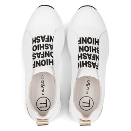 Zapatillas de cuero Filippo DP2053 / 21 Wh blanco 5