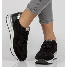 Zapatillas de cuero Filippo DP2049 / 21 Bk negro 1