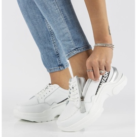 Zapatillas de cuero Filippo DP2057 / 21 Wh blanco 1 Zapatillas de cuero Filippo DP2057 / 21 Wh blanco 1