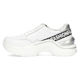 Zapatillas de cuero Filippo DP2057 / 21 Wh blanco 4