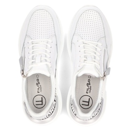 Zapatillas de cuero Filippo DP2057 / 21 Wh blanco 5
