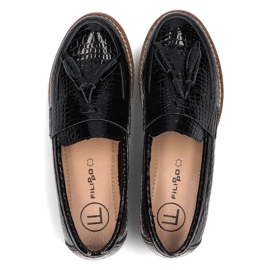 Mocasines de piel Filippo DP2161/21 Bk negro 5