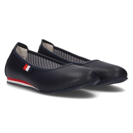 Bailarinas de piel Filippo DP2171/21 Nv azul marino 3