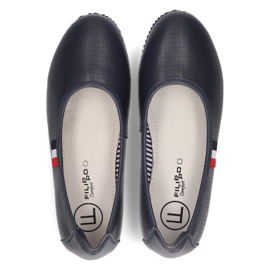Bailarinas de piel Filippo DP2171/21 Nv azul marino 5