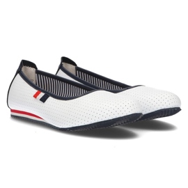 Bailarinas de cuero Filippo DP2171/21 Wh blanco 4