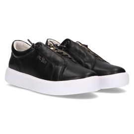 Zapatos de cuero Filippo DP2041/21 Bk negro 4